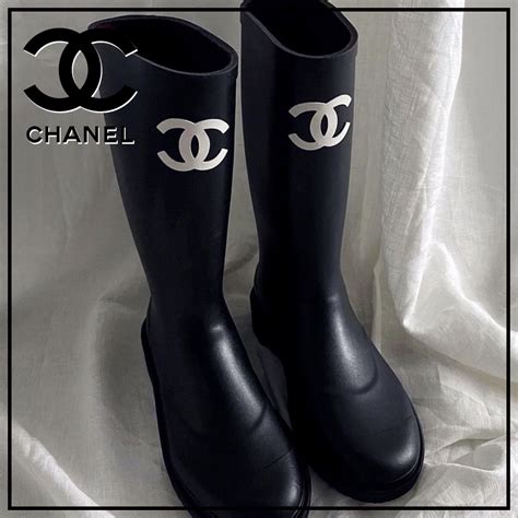 chanel rain boots size 36.5.